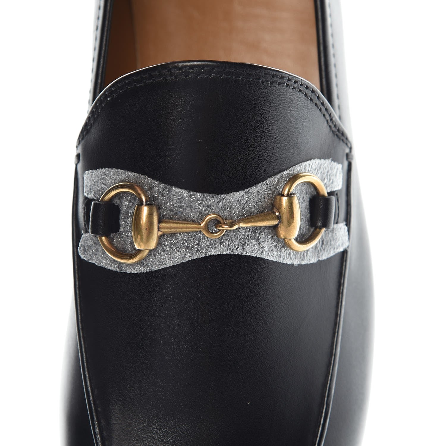 Gucci Calfskin Womens Jordaan Loafers 37 Black 10 of 11