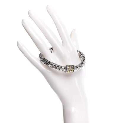 John Hardy Sterling Silver 18K Yellow Gold 10.5mm Classic Chain Dot Bracelet 2 of 4
