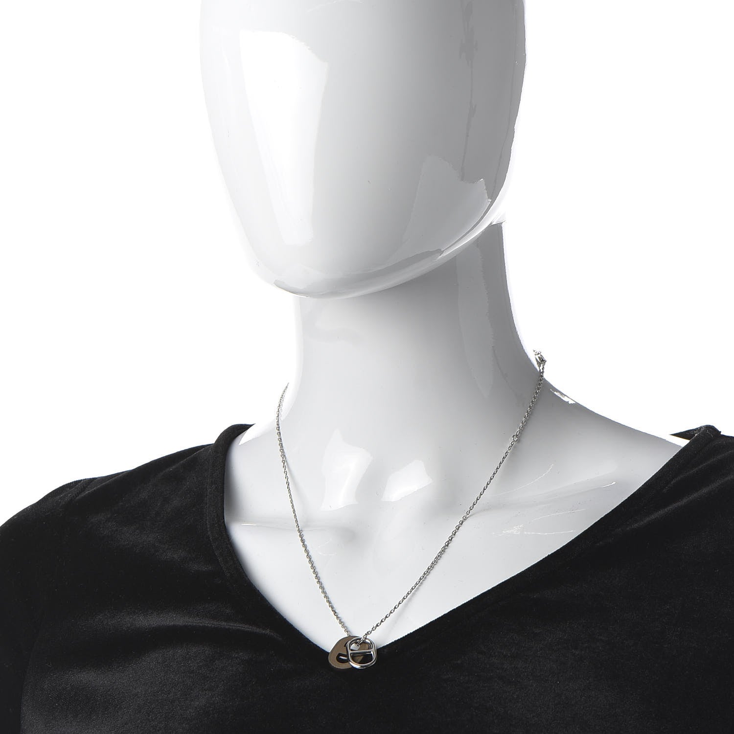 Hermes Swift O'Maillon Pendant Necklace Etoupe 2 of 7
