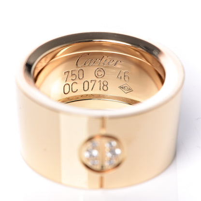 Cartier 18K Yellow Gold Diamond 10mm LOVE Ring 46 3.75 4 of 5