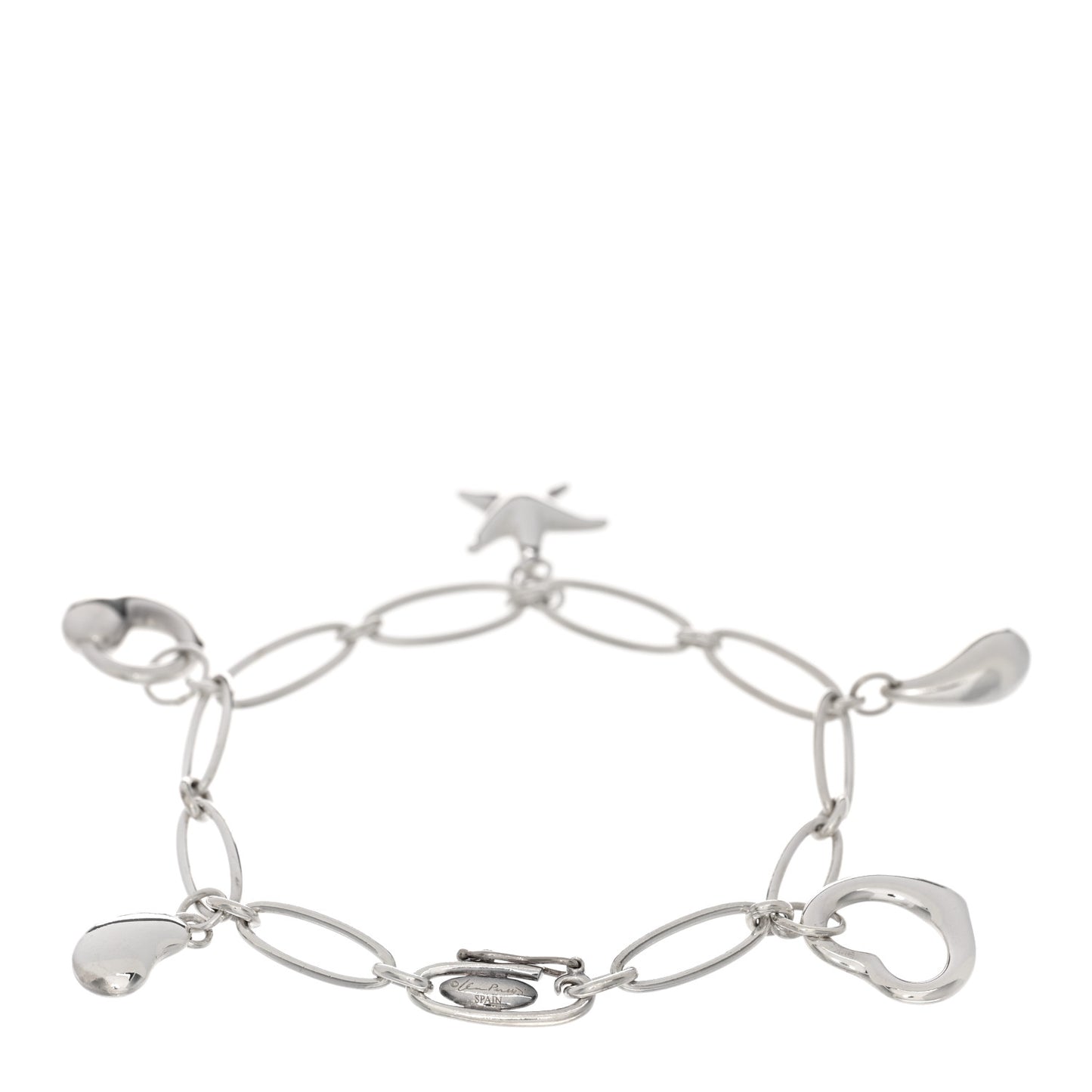 Sterling SIlver Elsa Peretti Five Charm Bracelet