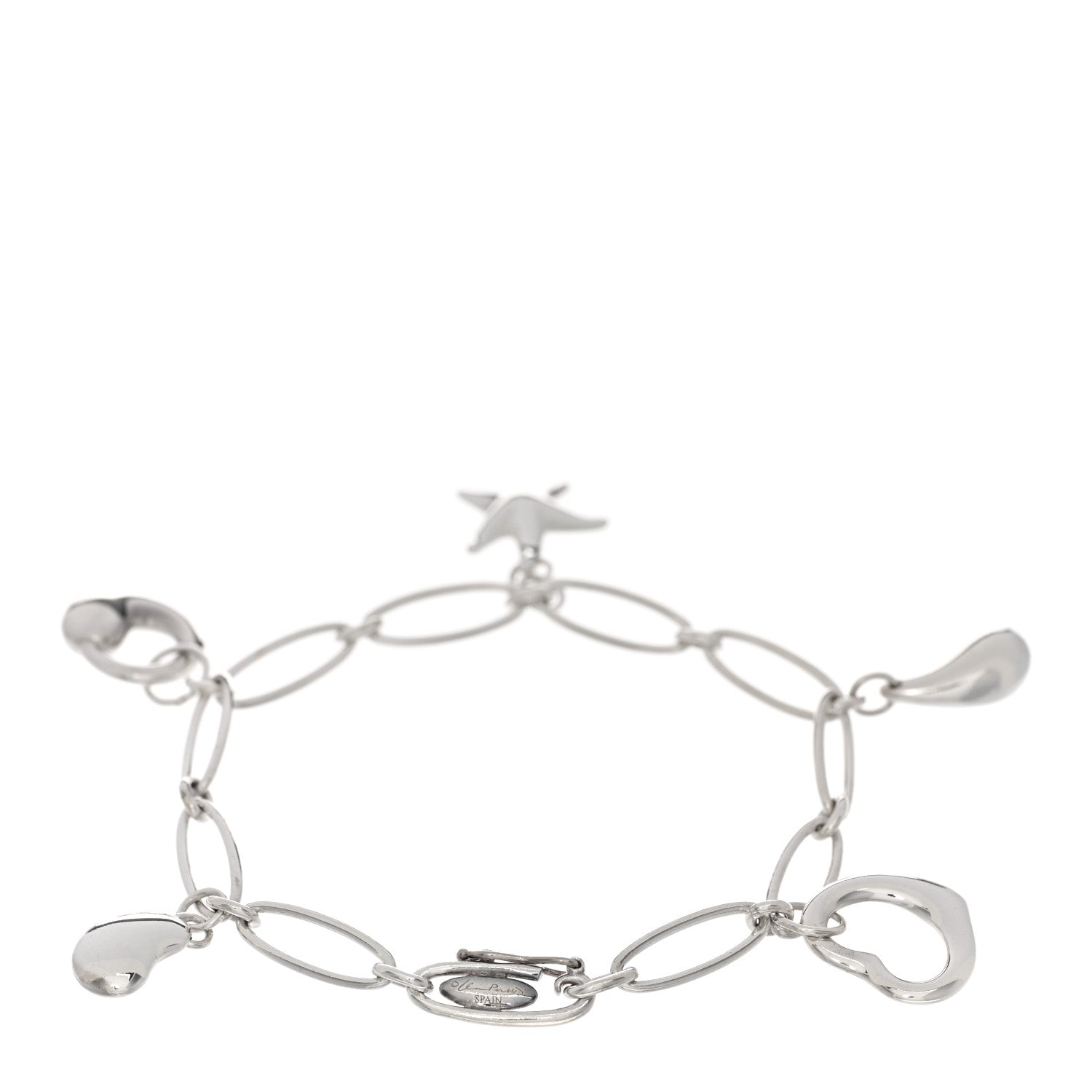 Tiffany Sterling SIlver Elsa Peretti Five Charm Bracelet 2 of 4