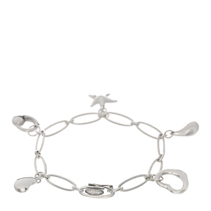 Tiffany Sterling SIlver Elsa Peretti Five Charm Bracelet 2 of 4