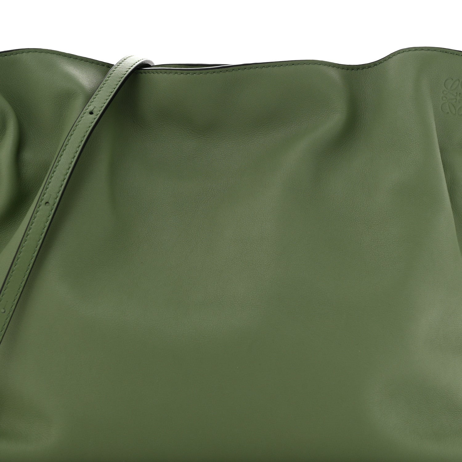 Loewe Calfskin Small Flamenco Knot Bag Avocado Green 9 of 11