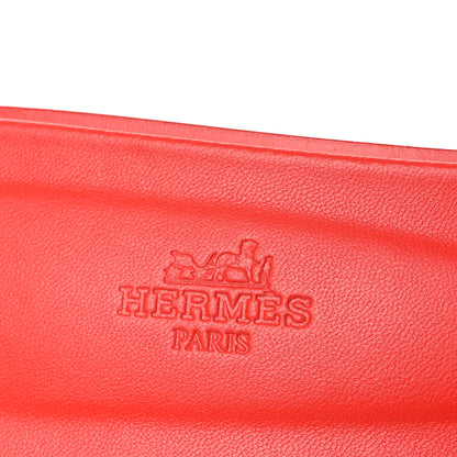 Hermes Box Calfskin Oran Sandals 37.5  Rose Vermillon 9 of 11