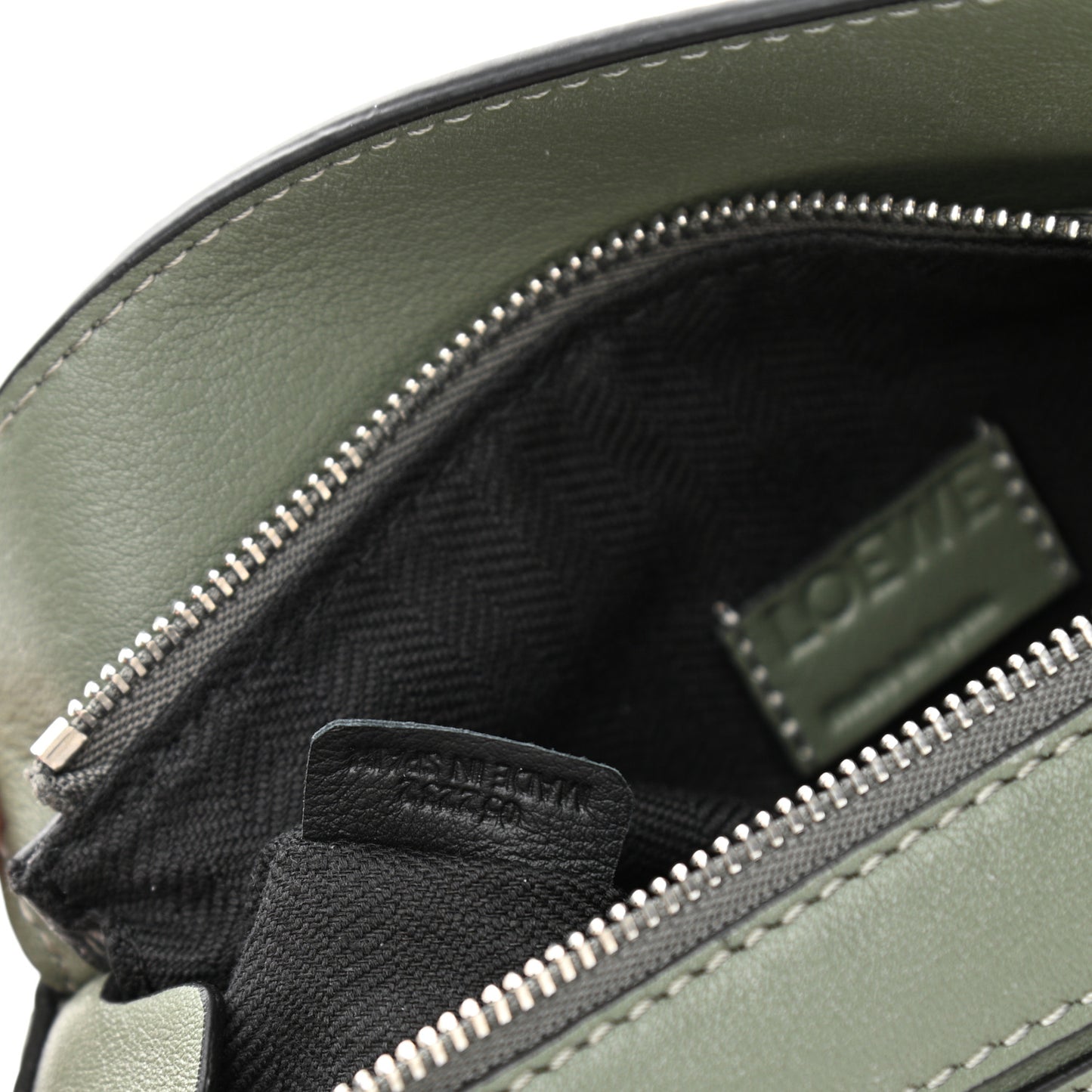 Calfskin Mini Puzzle Bumbag Dark Sage