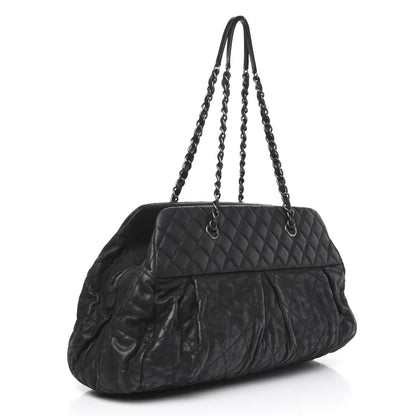 Chanel Iridescent Calfskin Chic Quilt Bowling Bag Black 3 of 14
