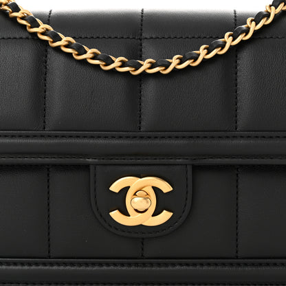 Chanel Lambskin Calfskin Mini Chocolate Bar Flap Bag Black 8 of 11