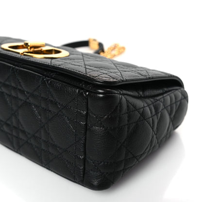Christian Dior Calfskin Cannage Medium Caro Bag Black 9 of 9