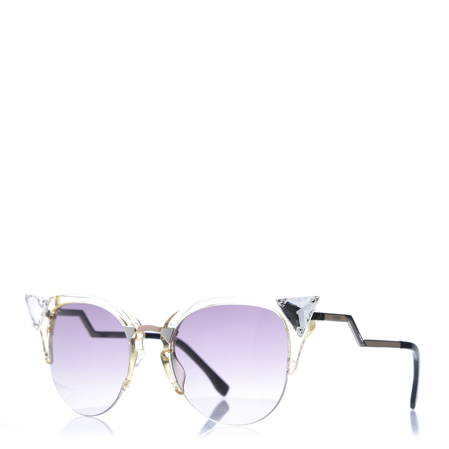 Fendi Iridia Cat Eye Sunglasses FF 0041/S Light Purple 1 of 8