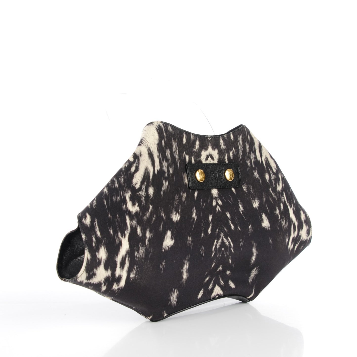 Silk Pony Print De Manta Clutch Black