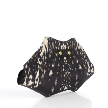 Alexander McQueen Silk Pony Print De Manta Clutch Black 3 of 7