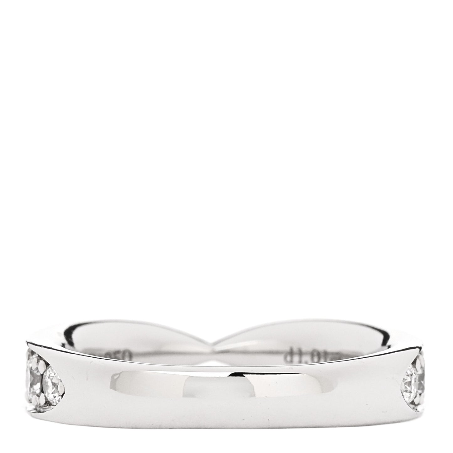 Platinum Diamond 4.3mm Harmony Band Ring 54 7
