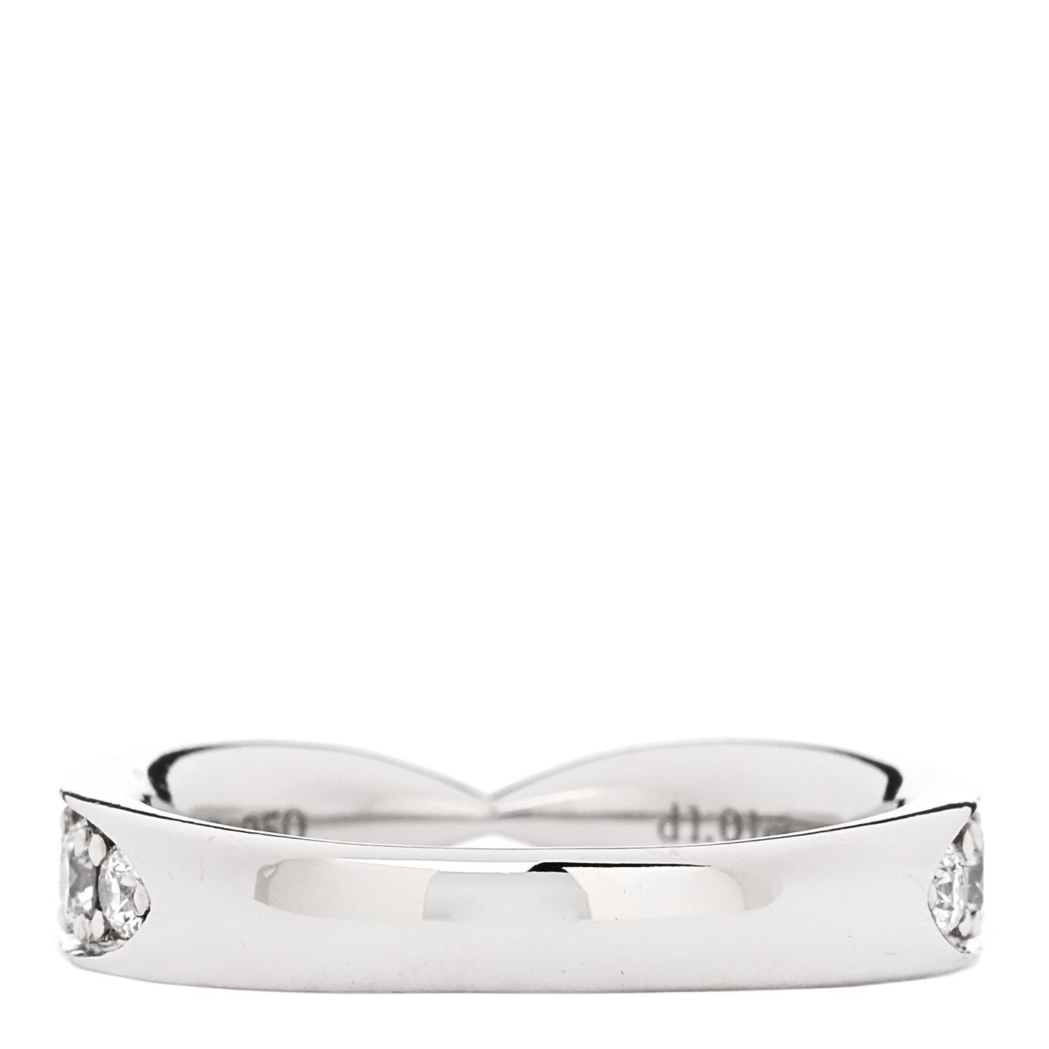 Tiffany Platinum Diamond 4.3mm Harmony Band Ring 54 7 3 of 6