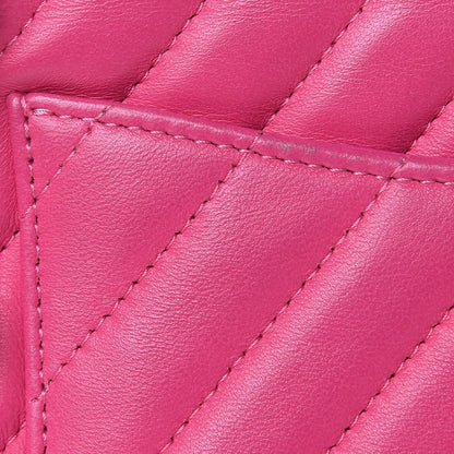 Chanel Lambskin Chevron Quilted Mini Rectangular Flap Pink 11 of 11