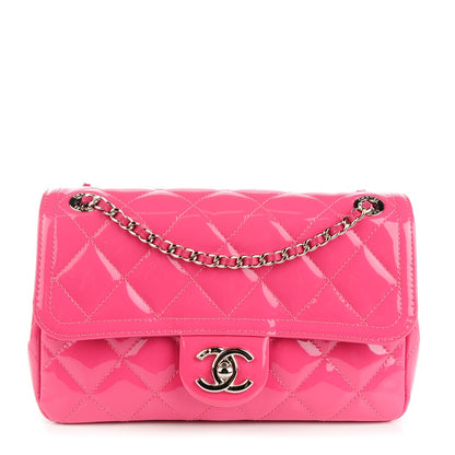 Chanel Patent Quilted Small Coco Shine Flap Pink 1 of 8