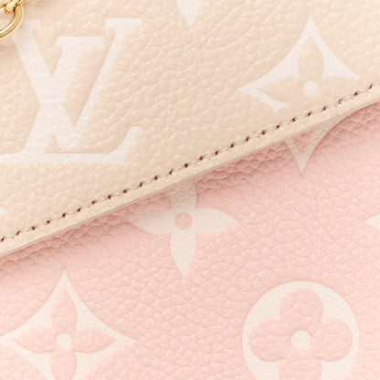 Louis Vuitton Empreinte Spring in the City Felicie Pochette Chain Wallet Pink Beige Yellow 12 of 14