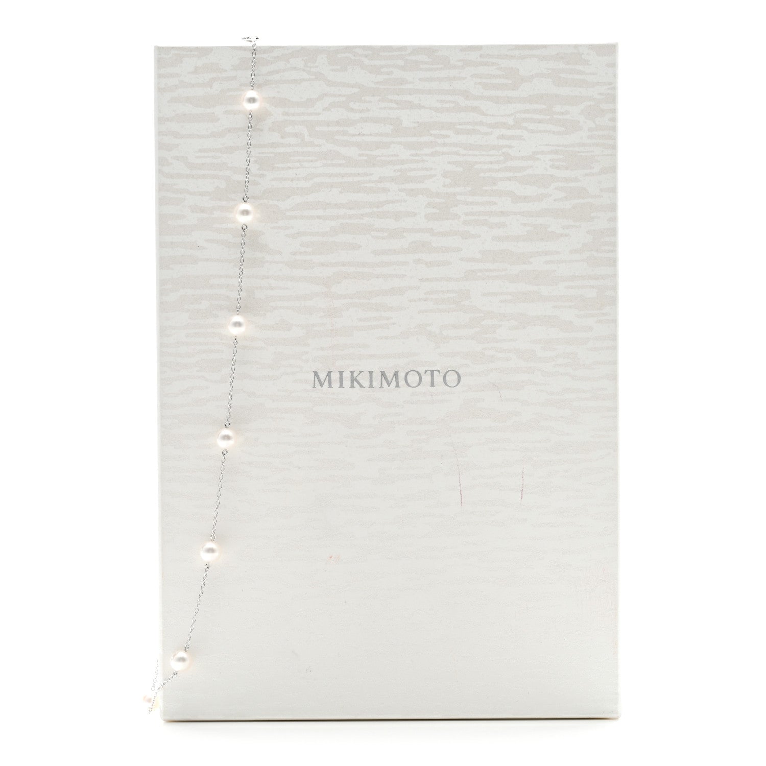 Mikimoto 18K White Gold Akoya Cultured Pearl 6.5mm Station Necklace 6 of 6