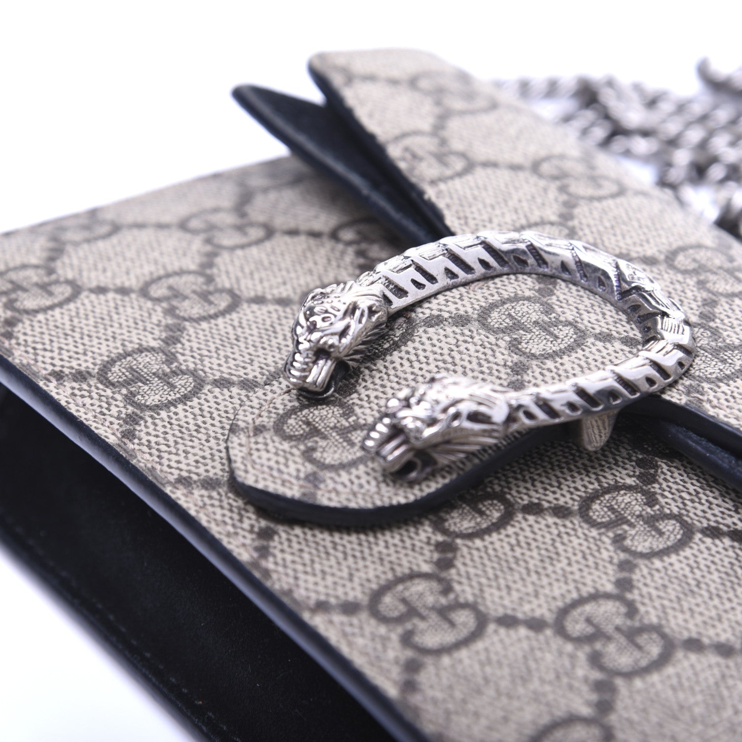 Gucci GG Supreme Monogram Super Mini Dionysus Shoulder Bag Black 10 of 16