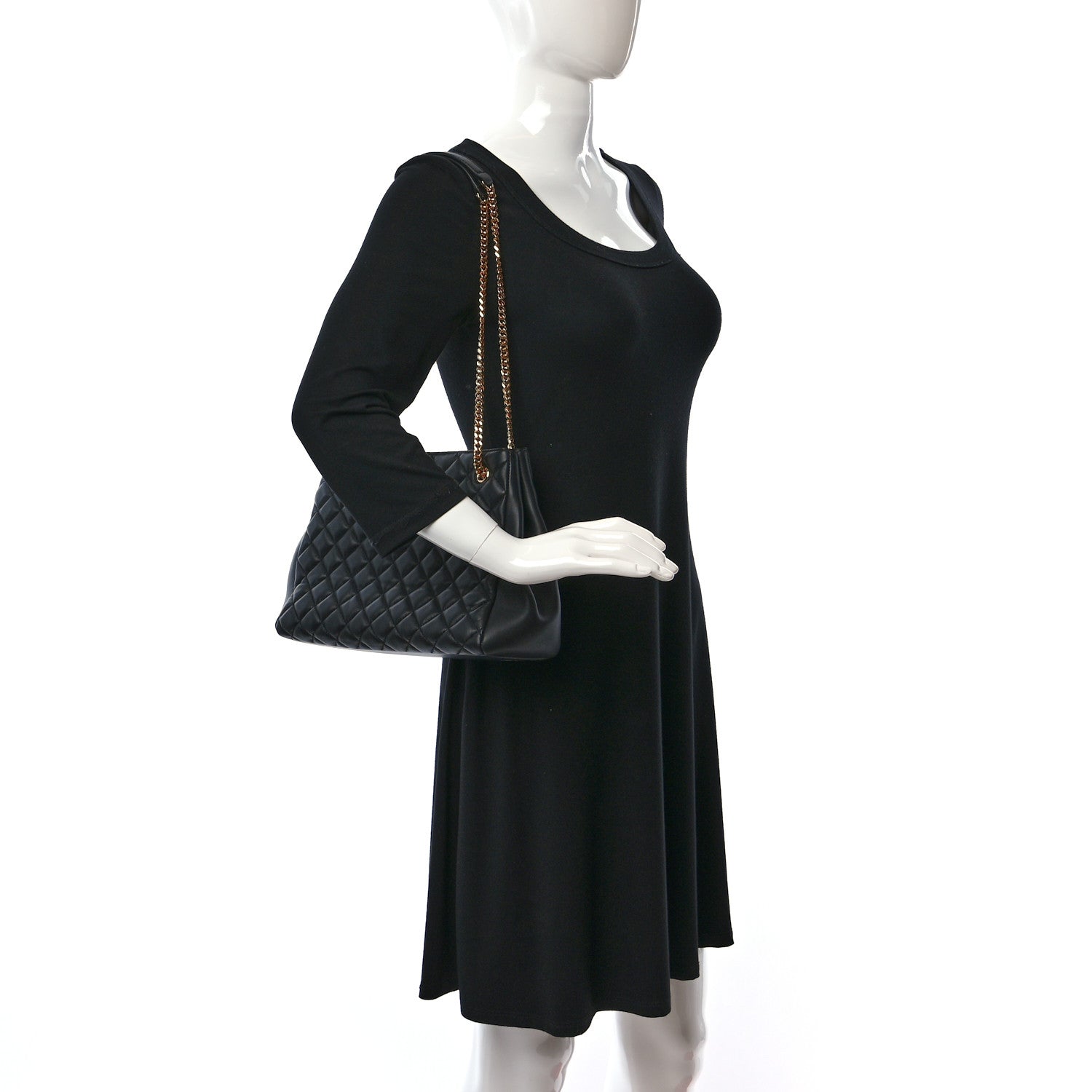 Versace Nappa Quilted Medusa Chain Shoulder Bag Black 2 of 8