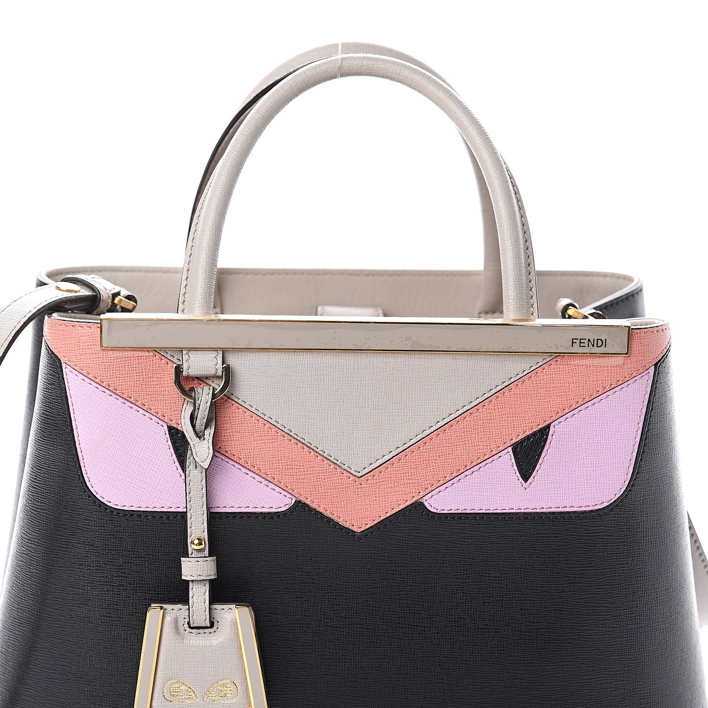 Vitello Elite Monster Petite 2Jours Tote Multicolor Black Grigio Polvere Multicolor