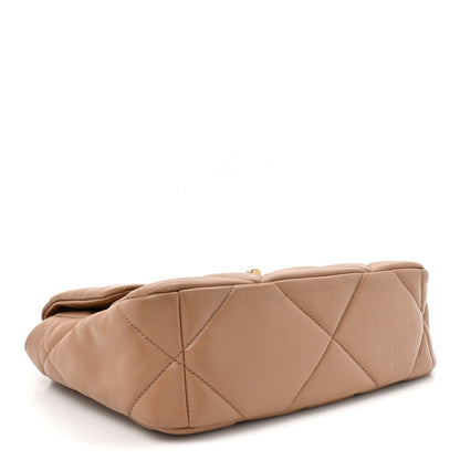 Chanel Lambskin Quilted Medium Chanel 19 Flap Beige 3 of 10