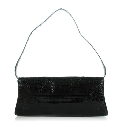 Nancy Gonzalez Crocodile Envelope Clutch Black 1 of 6