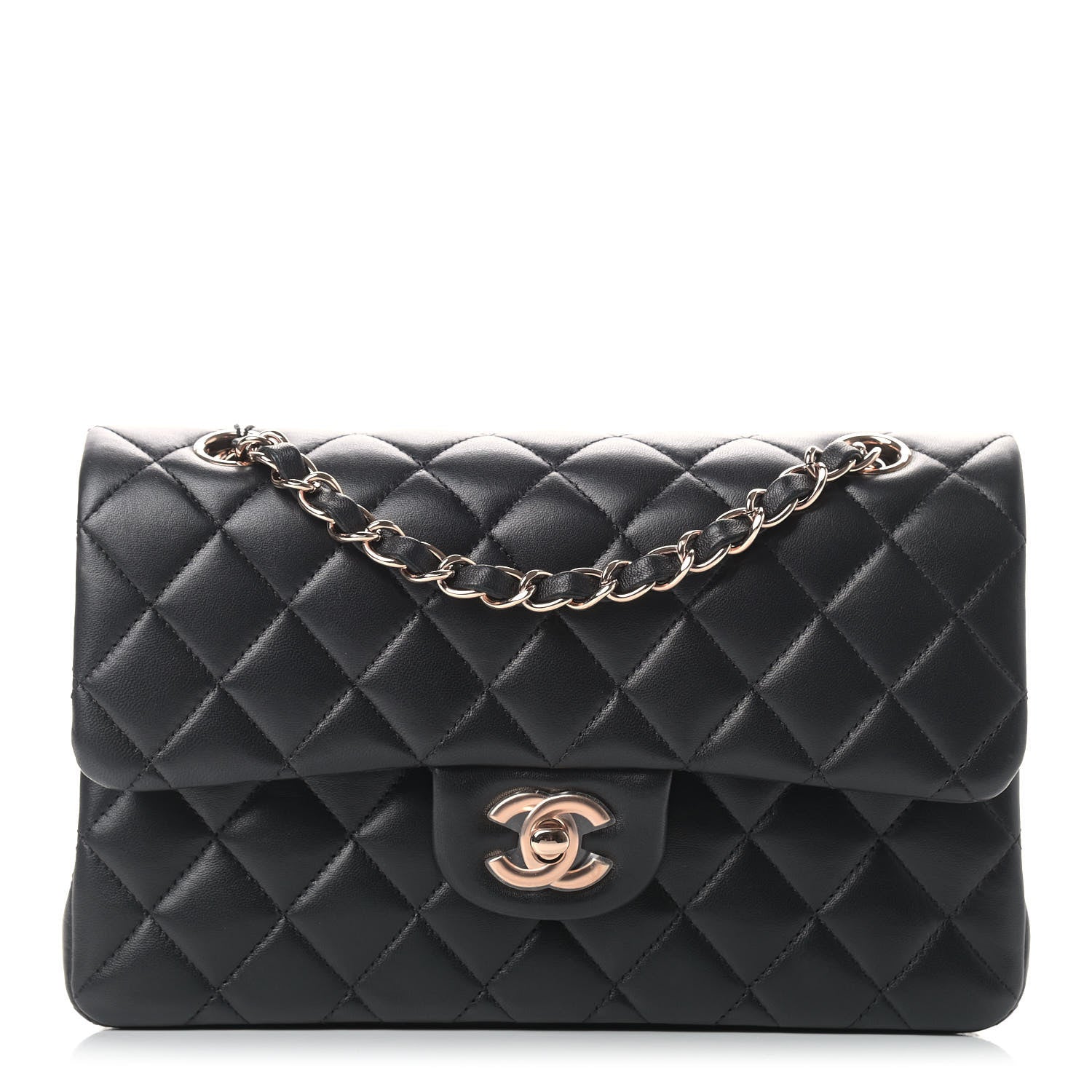 Chanel Lambskin Quilted Small Double Flap Black 1 of 17