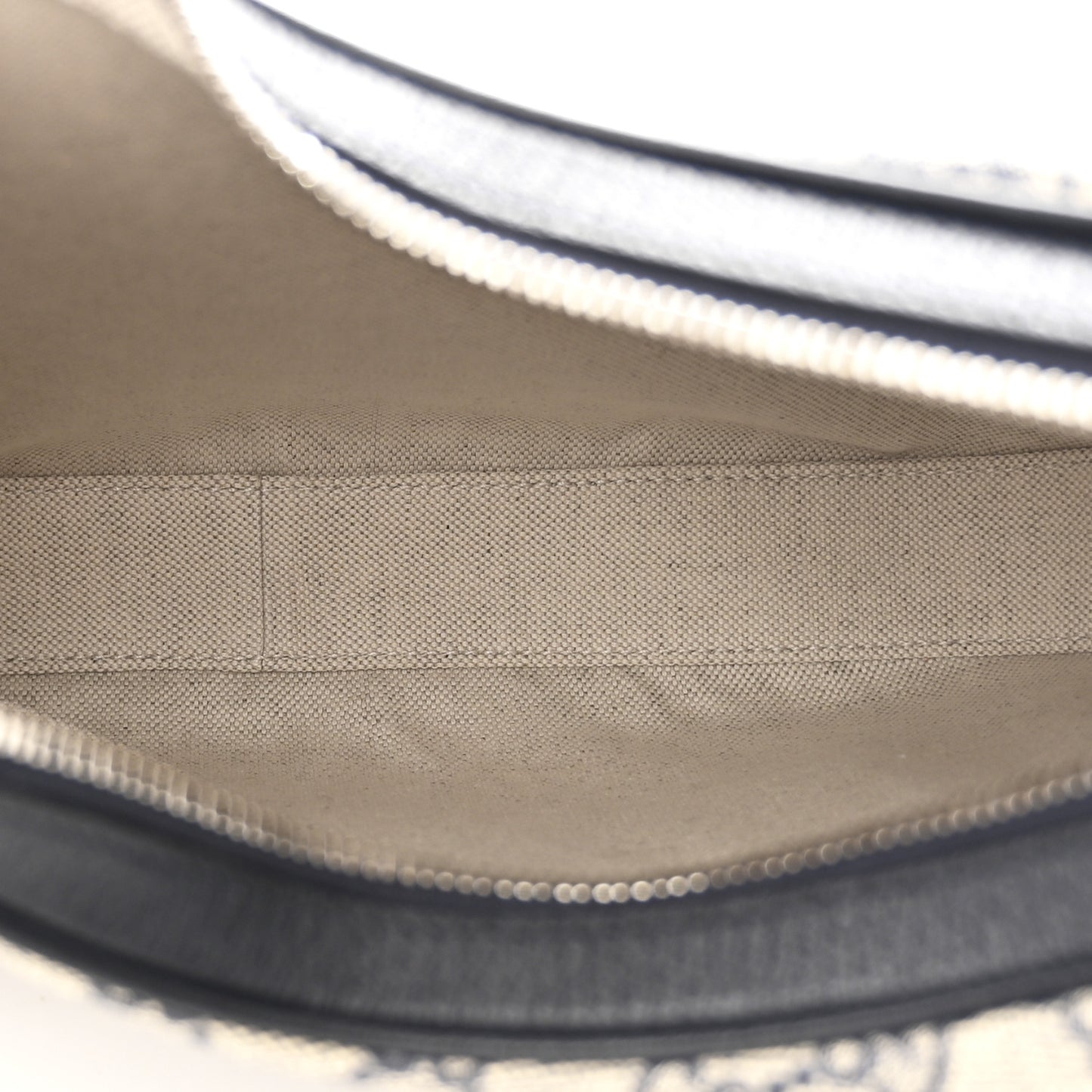 GG Supreme Monogram Textured Calfskin Web Large Attache Shoulder Bag Beige Blue