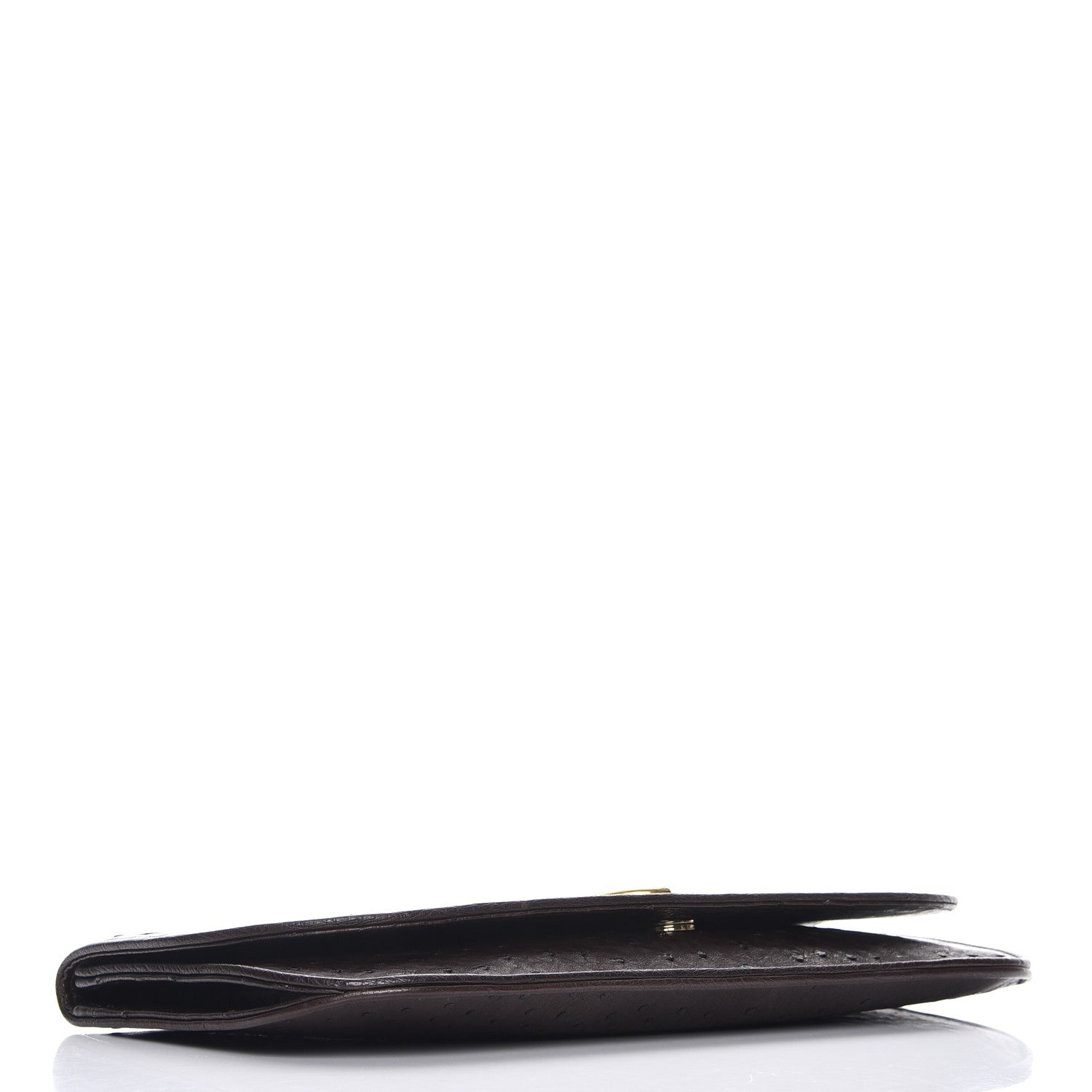 Gucci Ostrich 1973 Clutch Cocoa Brown 4 of 7