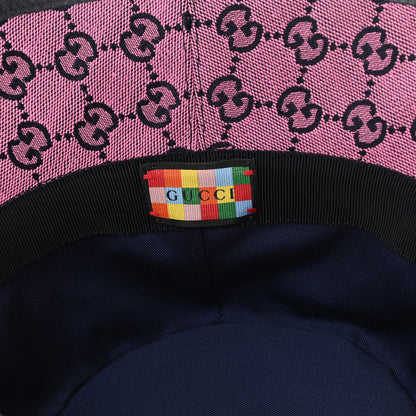 Gucci Monogram Multicolor New Sakai Calfskin Bob Malibu Bucket Hat M Parma Violet Blue 6 of 8