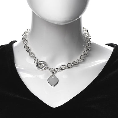 Tiffany Sterling Silver Heart Tag Toggle Necklace 2 of 5