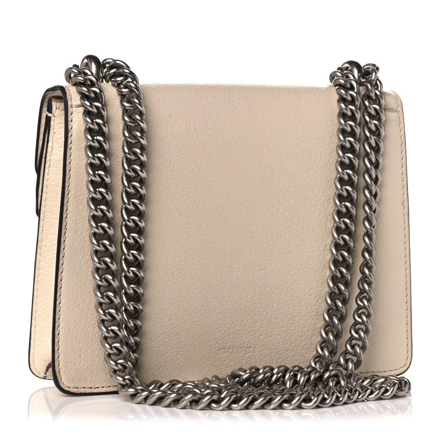 Gucci Textured Calfskin Crystal Mini Dionysus Shoulder Bag Mystic White 3 of 19