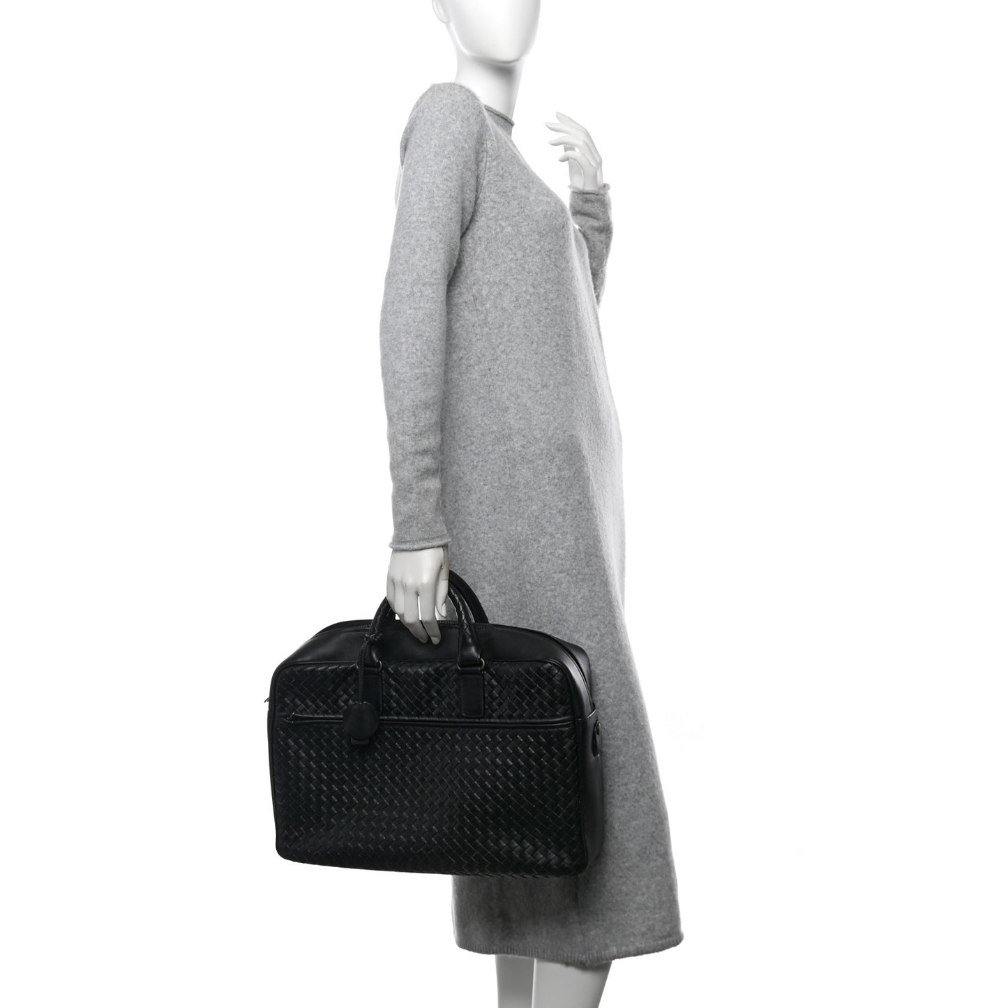 Nappa Intrecciato Briefcase Black