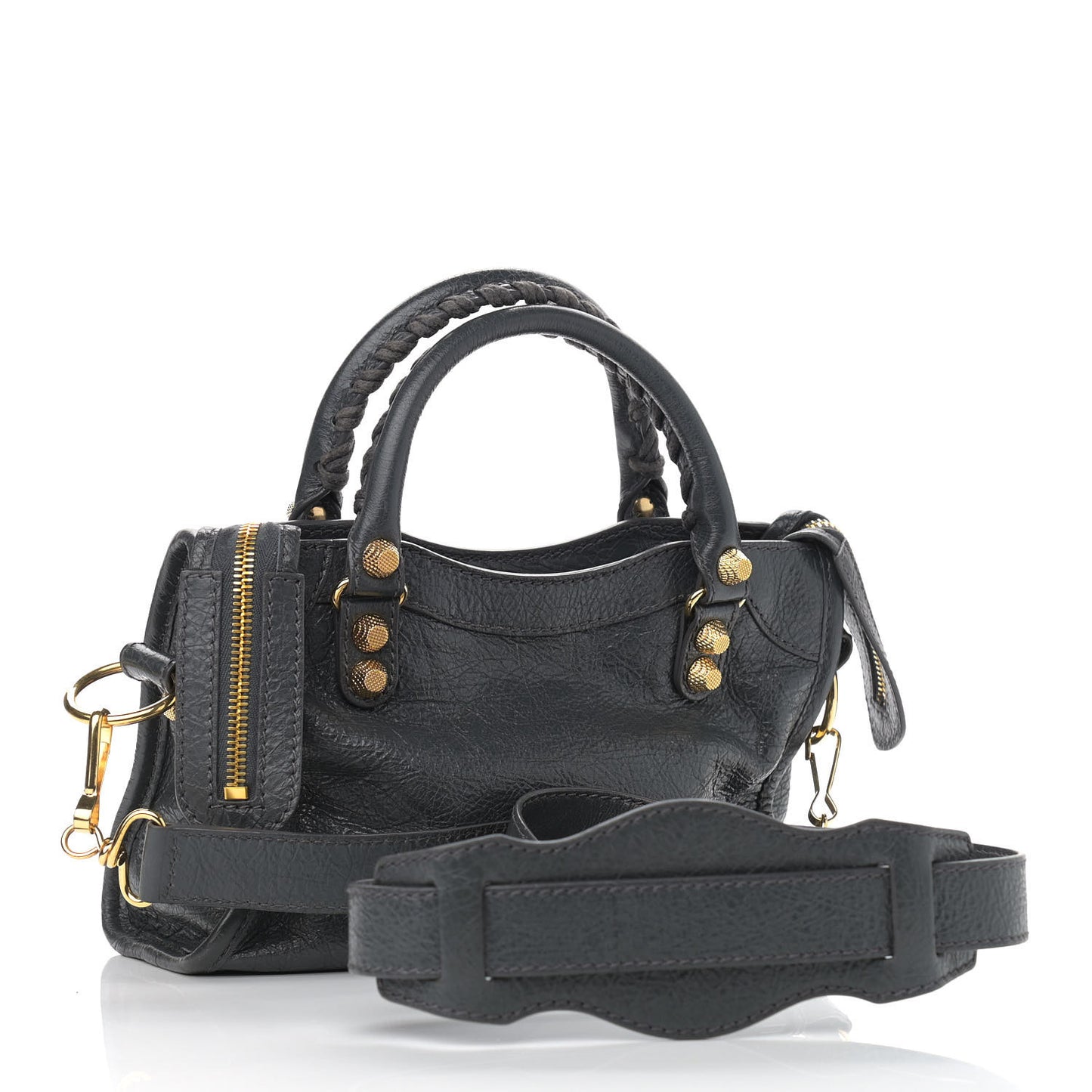 Agneau Giant 12 Gold Hardware Mini City Gris Fossile