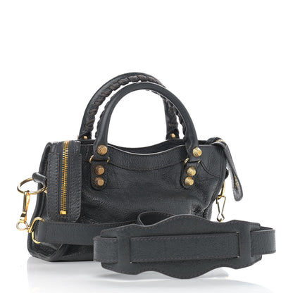 Balenciaga Agneau Giant 12 Gold Hardware Mini City Gris Fossile 3 of 10