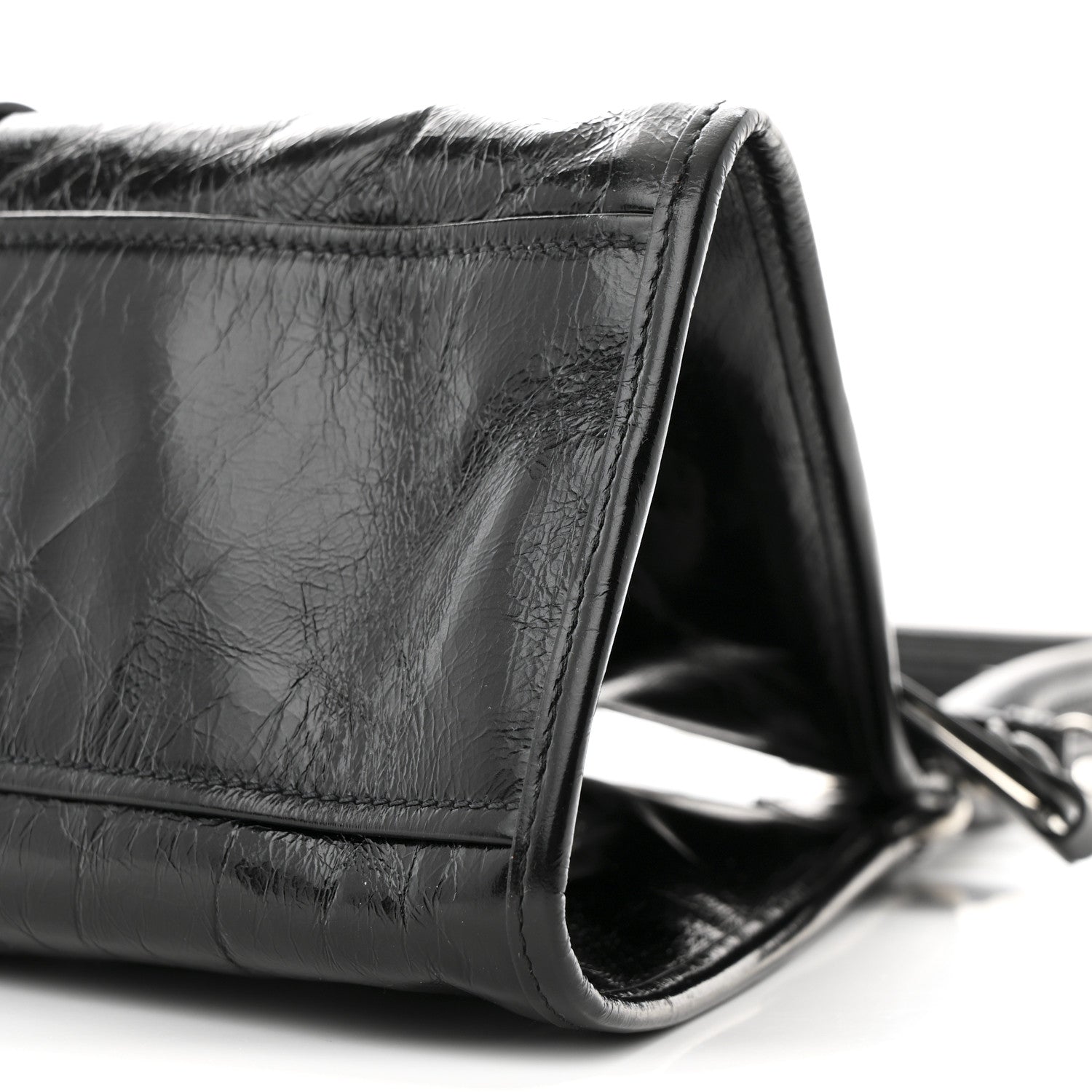 Prada Glossy Calfskin Medium Tote Bag Black 10 of 10