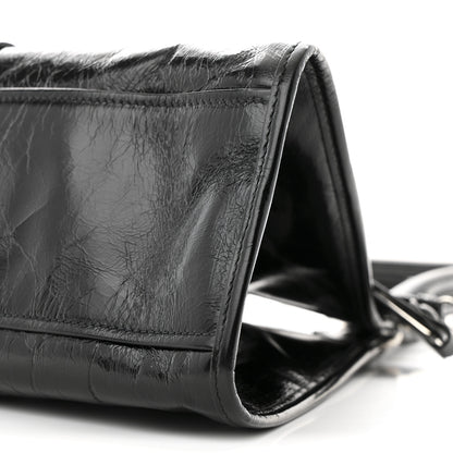 Prada Glossy Calfskin Medium Tote Bag Black 10 of 10