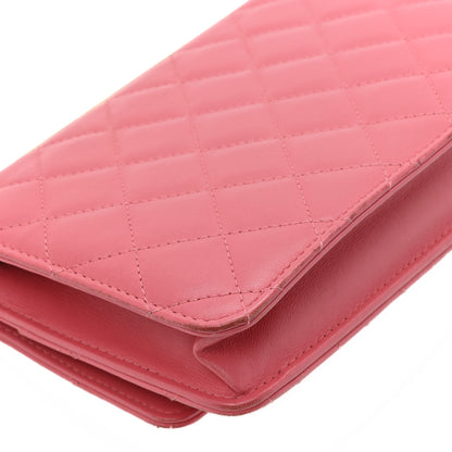 Chanel Lambskin Quilted Trendy CC Wallet On Chain WOC Bright Pink 13 of 18