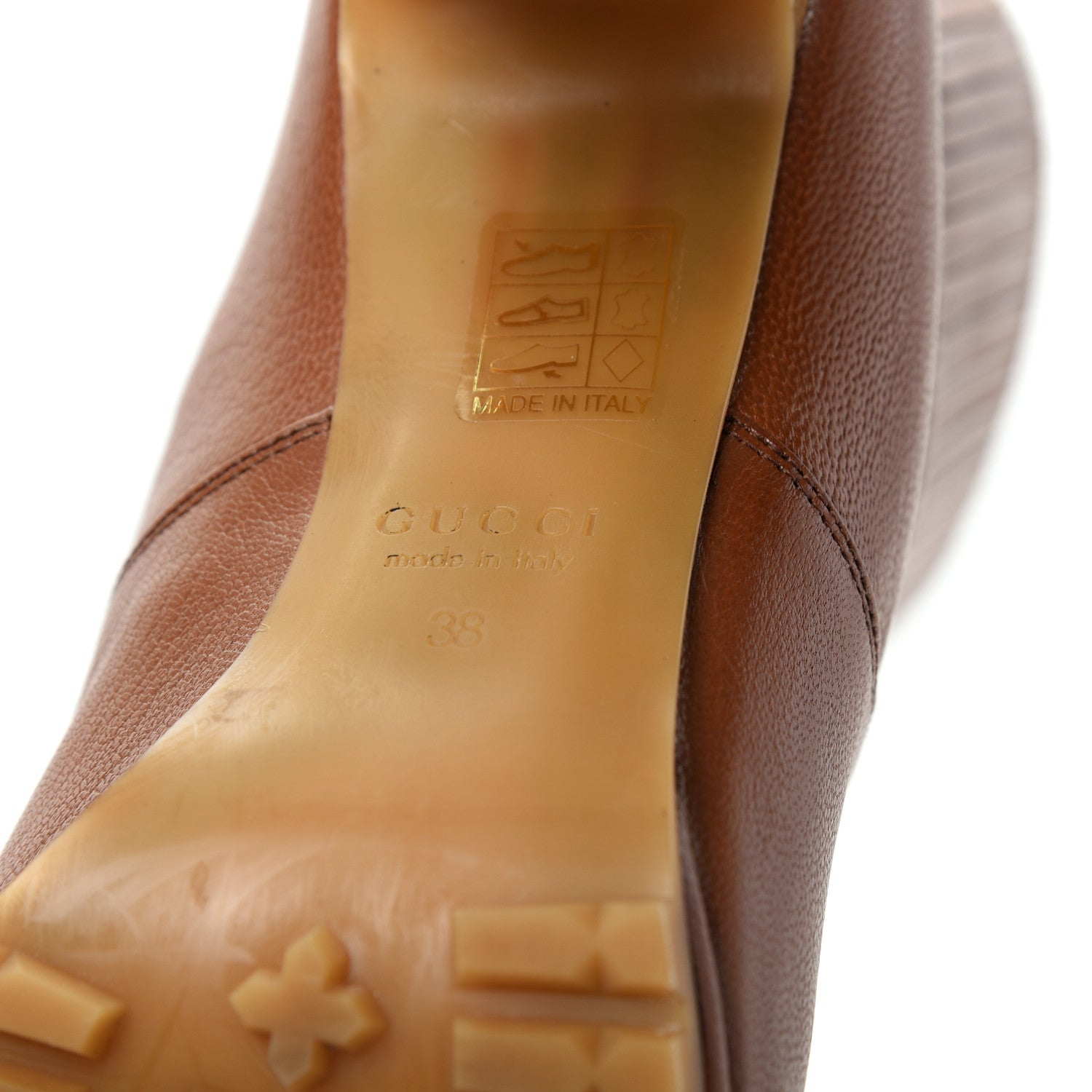 Gucci Calfskin Edith Ankle Boots 38 Cuir 8 of 9