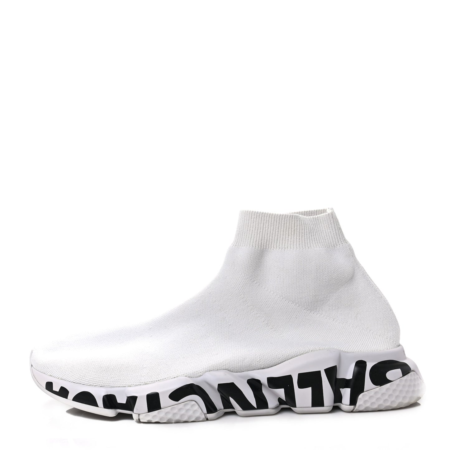 Neoprene Knit Mens Speed Graffiti Sneakers 46 White Black