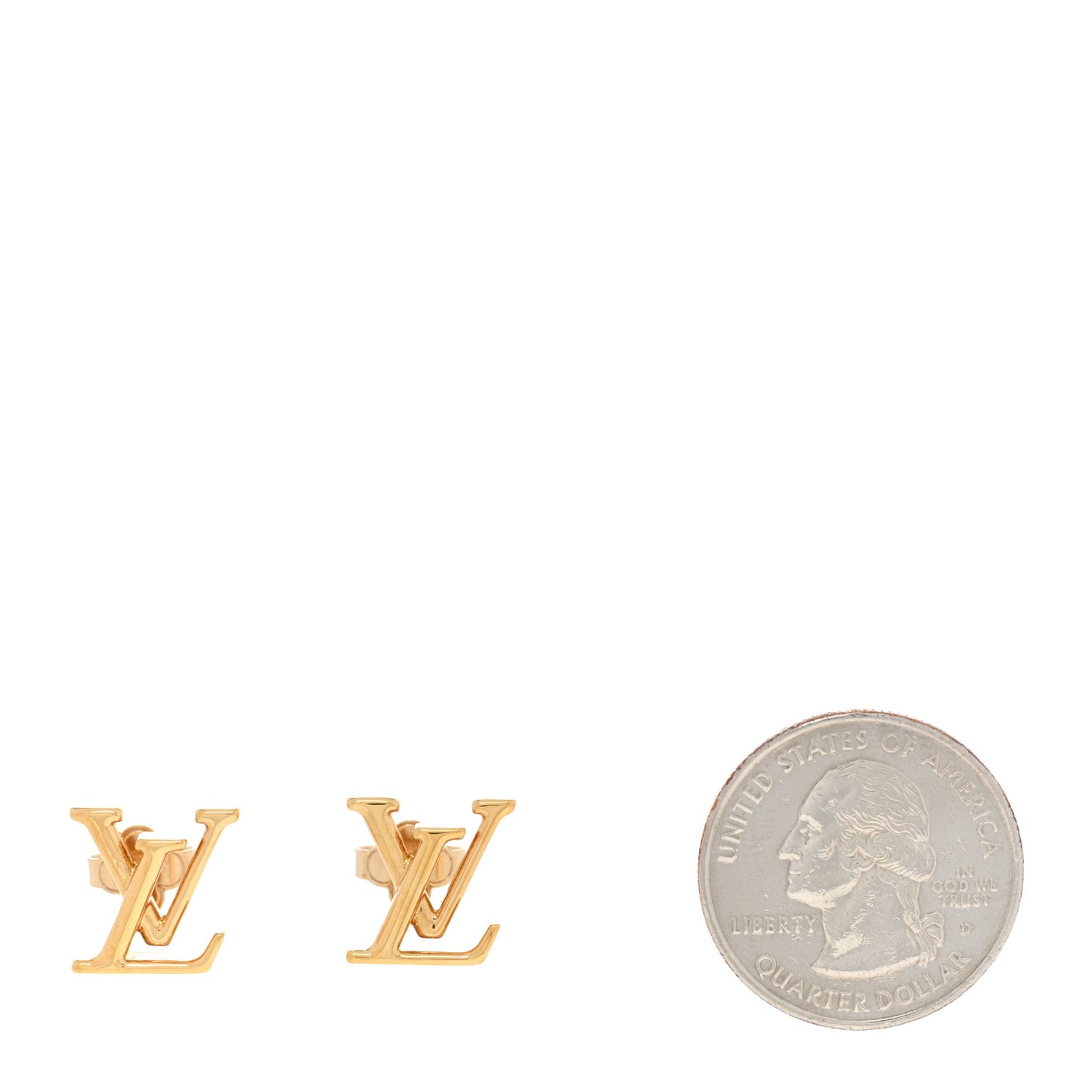 Metal LV Iconic Earrings Gold