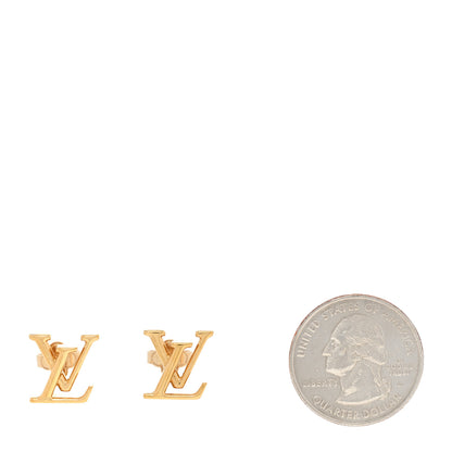 Louis Vuitton Metal LV Iconic Earrings Gold 2 of 5