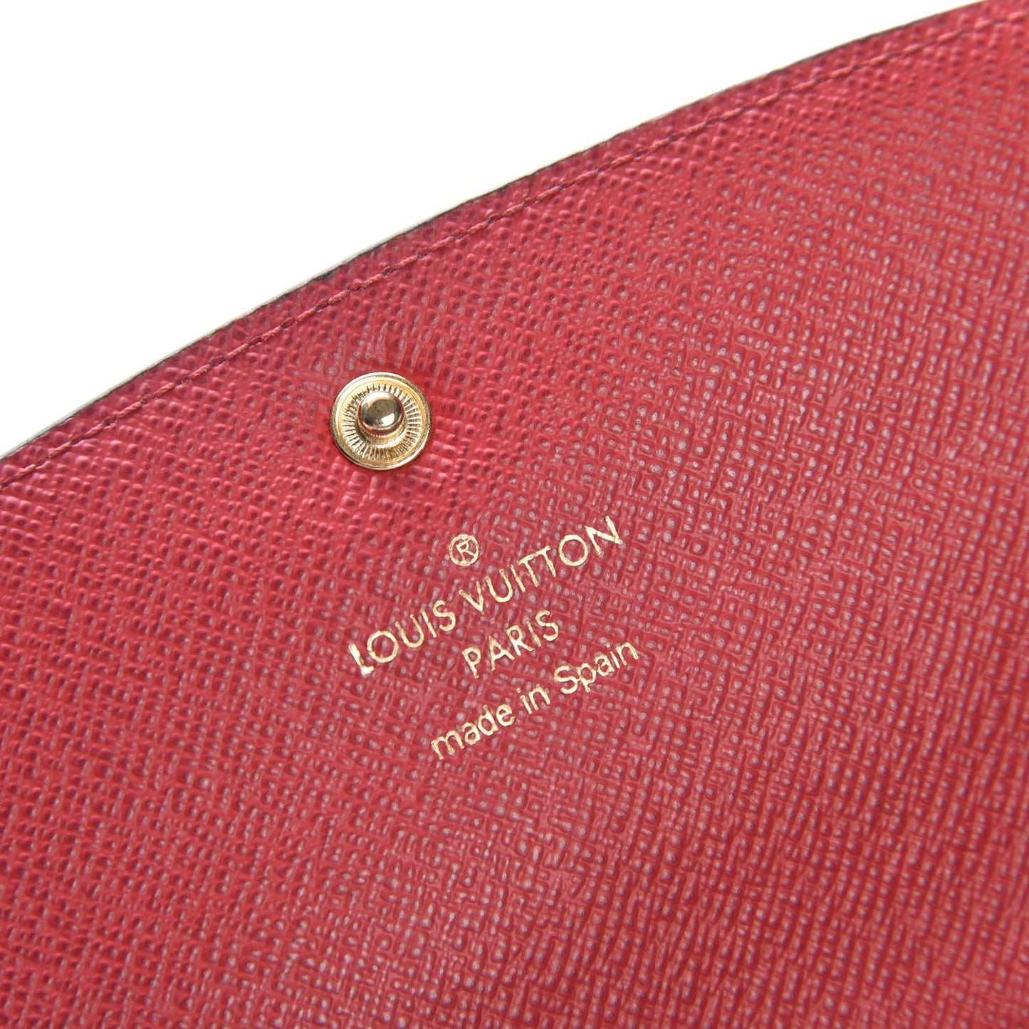 Damier Ebene Emilie Wallet Red