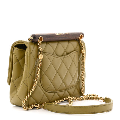 Chanel Lambskin Quilted Small Wenge Wood Flap 3 of 10