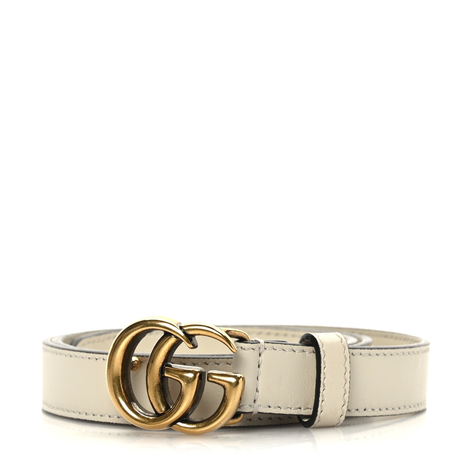 Gucci Calfskin Double G 20mm Belt 75 30 Mystic White 1 of 5