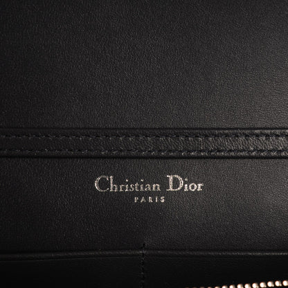 Christian Dior Patent Micro-Cannage Diorama Wallet on Chain Pouch White 5 of 8