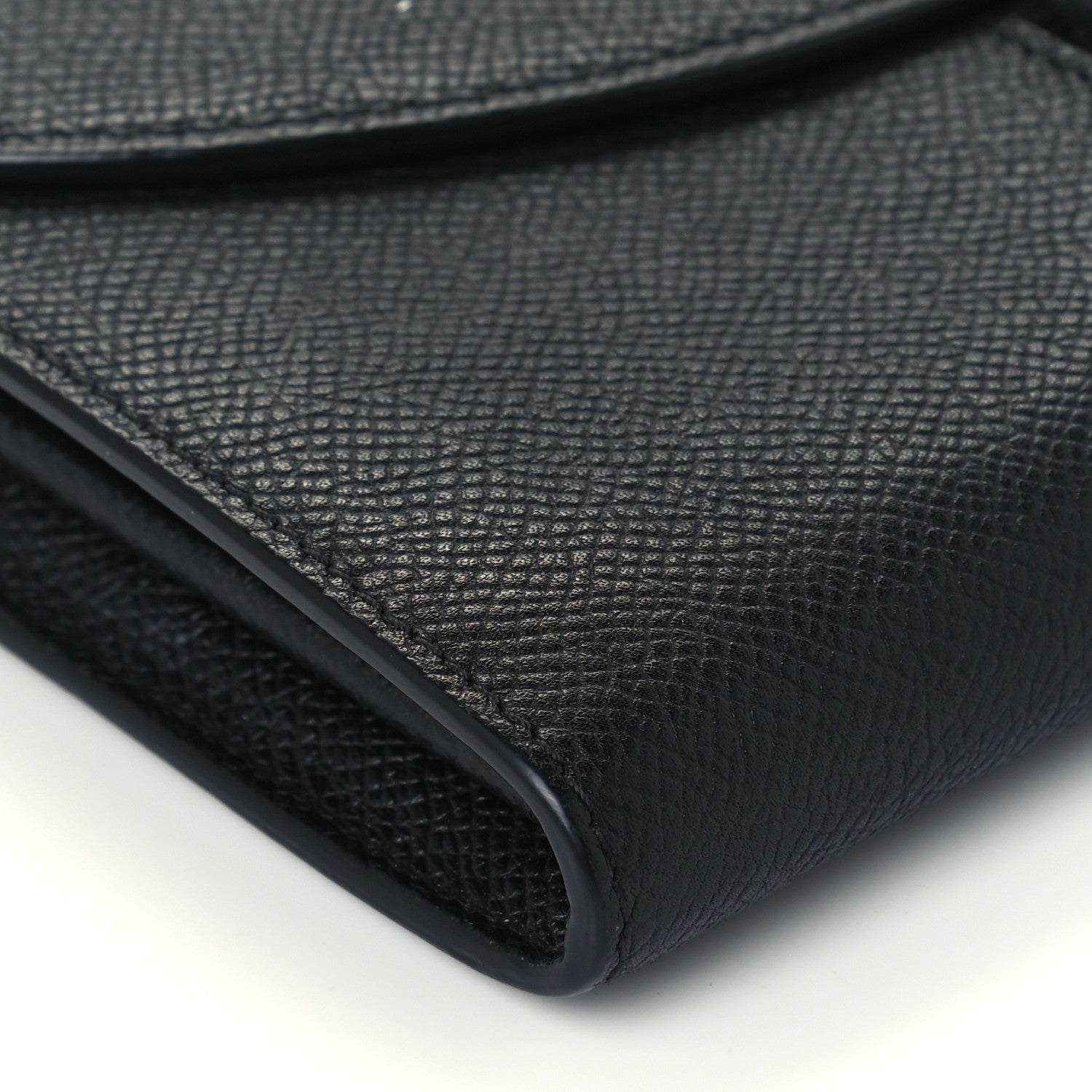 Celine Grained Calfskin Large Trotteur Multifunction Flap Wallet Black 8 of 9