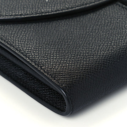 Celine Grained Calfskin Large Trotteur Multifunction Flap Wallet Black 8 of 9