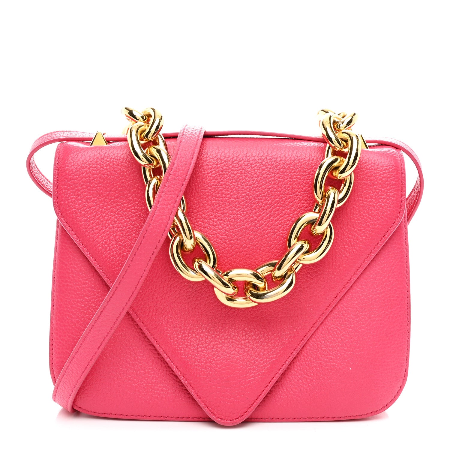 Bottega Veneta Calfskin Mount Envelope Bag Pink 1 of 10